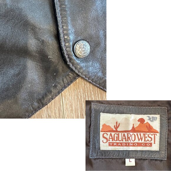 Vintage Men's Dark Chocolate Brown Vest Size L - Picture 6 of 6